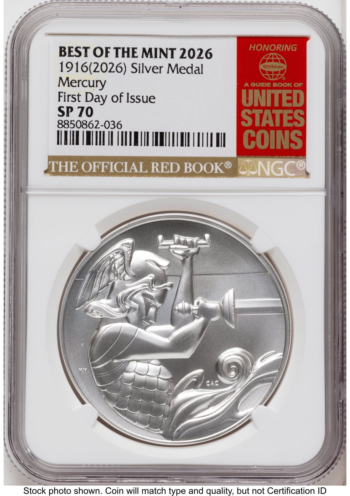2026 Best of the Mint 1916 Mercury Silver Medal 1 oz FDI Red Book NGC MS70