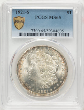 1921-S Morgan Dollar PCGS MS65