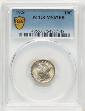 1926 10C FB Mercury Dime PCGS MS67