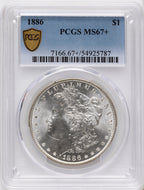 1886 Morgan Dollar PCGS MS67+