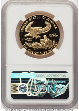 1987-W Proof Gold Eagle 1 oz John NGC PF70 Mercanti