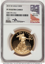 2015-W Proof Gold Eagle 1 oz John NGC PF70 Mercanti