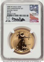 2006-W Reverse Proof Gold Eagle 1 oz Mike Castle NGC PF70