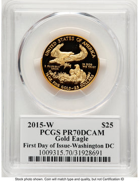 2015-W Proof Gold Eagle 1/2 oz FDI John Washington PCGS PR70 Mercanti