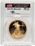 2015-W Proof Gold Eagle 1 oz FDI John Washington PCGS PR70 Mercanti