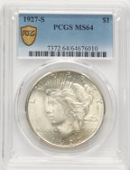 1927-S Peace Dollar PCGS MS64