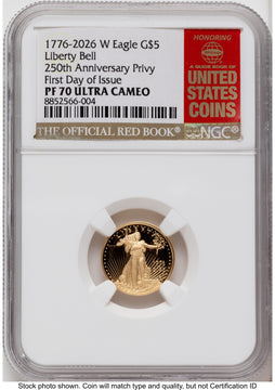 2026-W Proof Gold Eagle 1/10 oz FDI Red Book NGC PF70