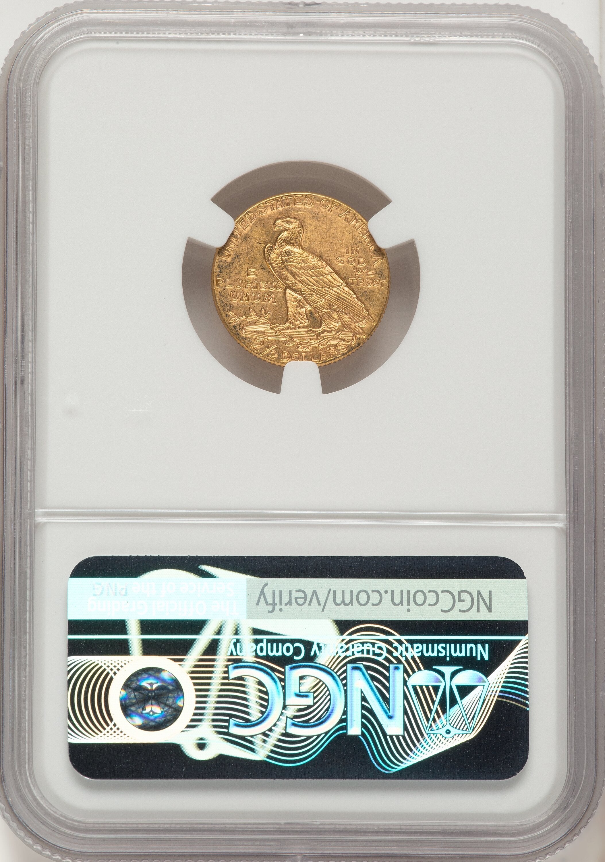 1912 $2.50 Indian Quarter Eagle NGC MS63