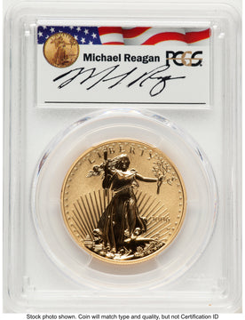 2006-W Reverse Proof Gold Eagle 1 oz Reagan Legacy Series Michael Reagan PCGS PR70