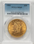 1904 $20 Liberty Liberty Double Eagle PCGS MS65