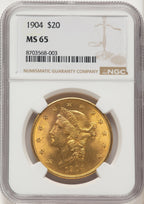 1904 $20 Liberty Liberty Double Eagle NGC MS65