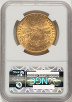 1878 $20 Brown Label Liberty Double Eagle NGC MS61