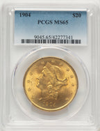 1904 $20 Liberty Liberty Double Eagle PCGS MS65