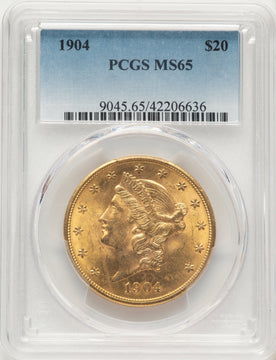 1904 $20 Liberty Liberty Double Eagle PCGS MS65