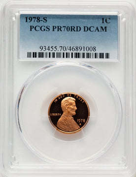 1978-S 1C Proof Lincoln Cent PCGS PR70