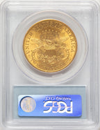 1897-S $20 Blue Label Liberty Double Eagle PCGS MS63