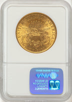 1896-S $20 Brown Label Liberty Double Eagle NGC MS63