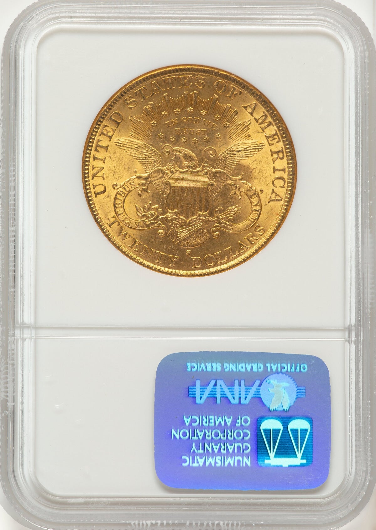 1896-S $20 Brown Label Liberty Double Eagle NGC MS63