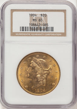 1904 $20 Liberty Liberty Double Eagle NGC MS65