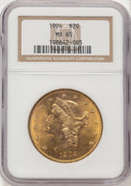 1904 $20 Liberty Liberty Double Eagle NGC MS65