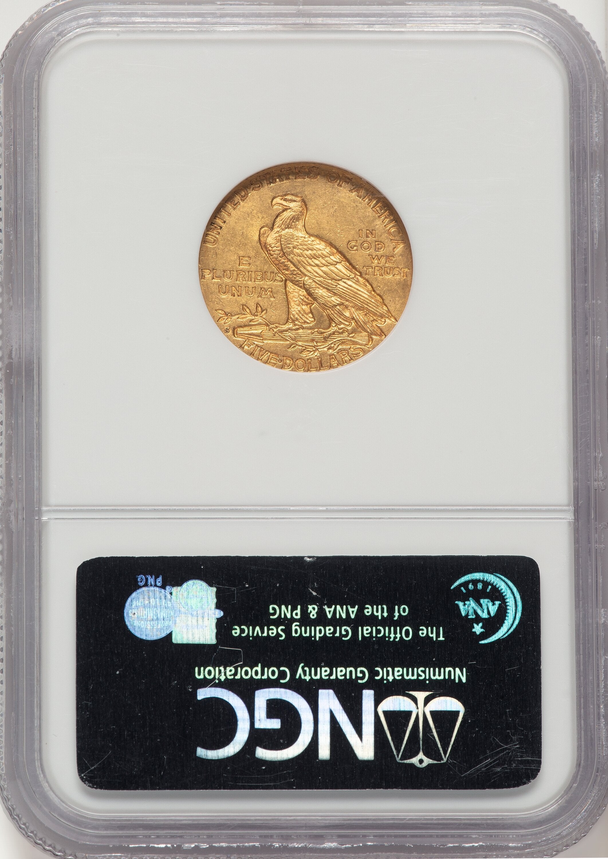 1909-S $5 Indian Half Eagle NGC MS61