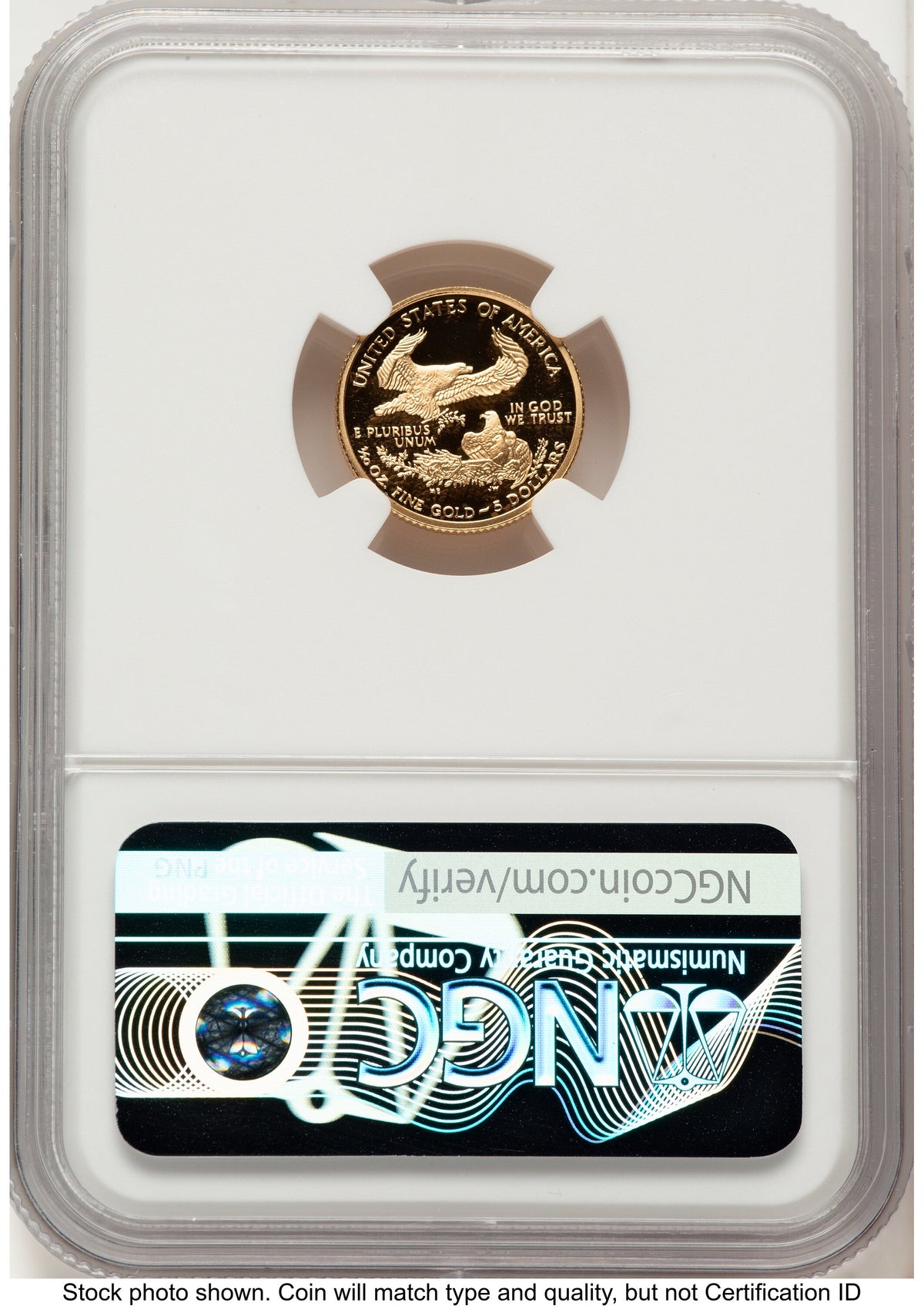 2001-W Proof Gold Eagle 1/10 oz Red Book NGC PF70