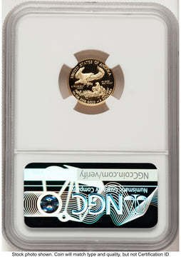 2018-W Proof Gold Eagle 1/10 oz Red Book NGC PF70