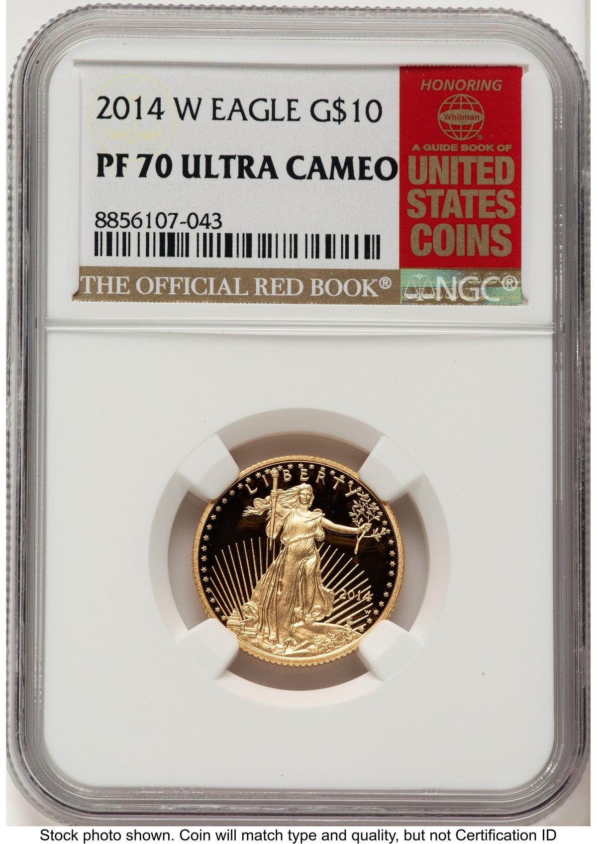 2014-W Proof Gold Eagle 1/4 oz Red Book NGC PF70