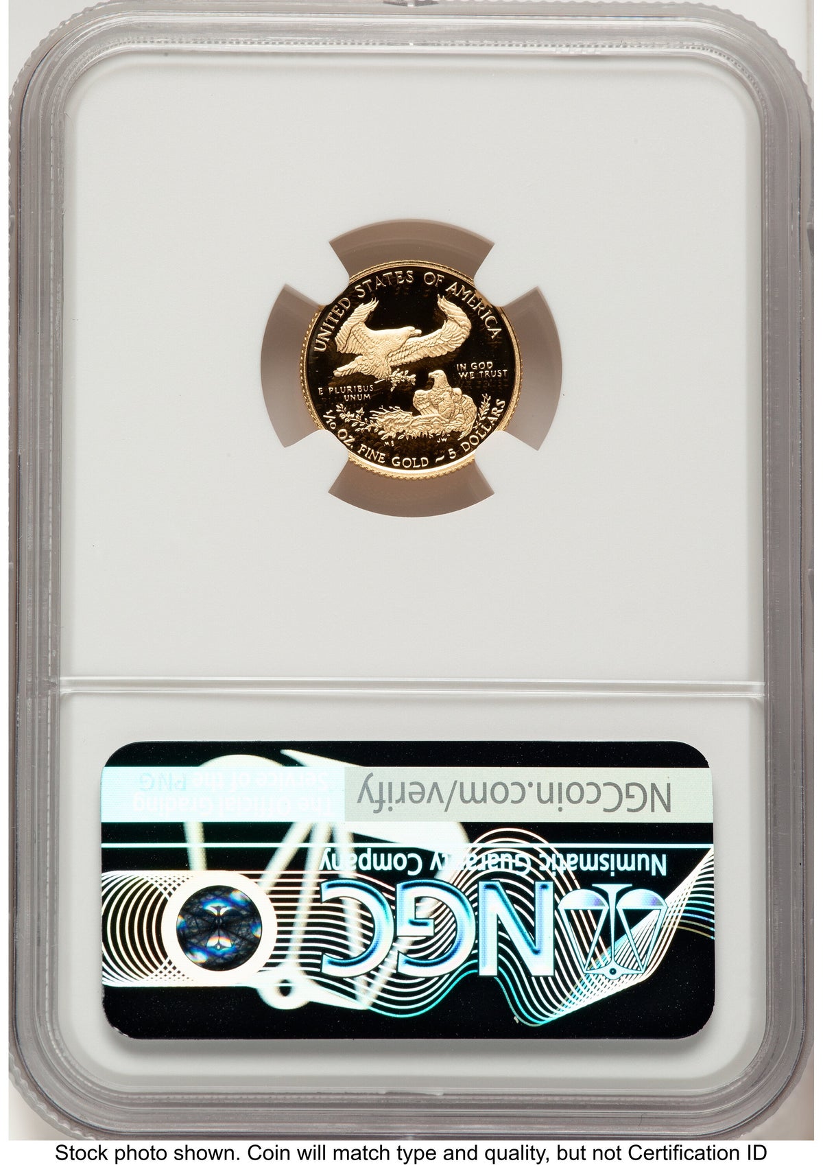 2021-W Type 1 Proof Gold Eagle 1/10 oz Red Book NGC PF70