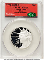 2026-S Semiquincentennial Half Dollar 50C First Day of Delivery Red Book CACG PR70