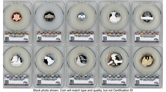 2026 10 Coin Semiquincentennial Silver Proof Set First Delivery America 250 CACG PR69