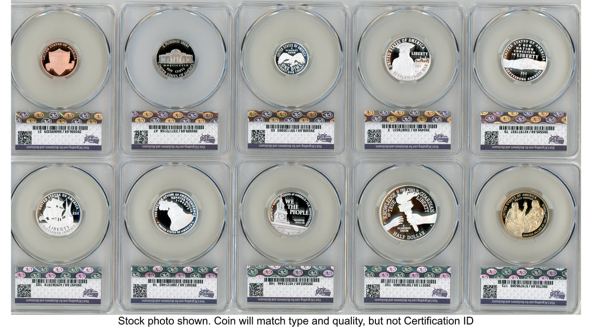 2026 10 Coin Semiquincentennial Silver Proof Set First Delivery America 250 CACG PR69