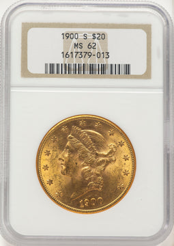 1900-S $20 Liberty Double Eagle NGC MS62