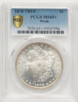 1878 7/8TF $1 VAM-33 Morgan Dollar PCGS MS65+
