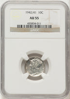 1942/1 10C FS-101 Mercury Dime NGC AU55