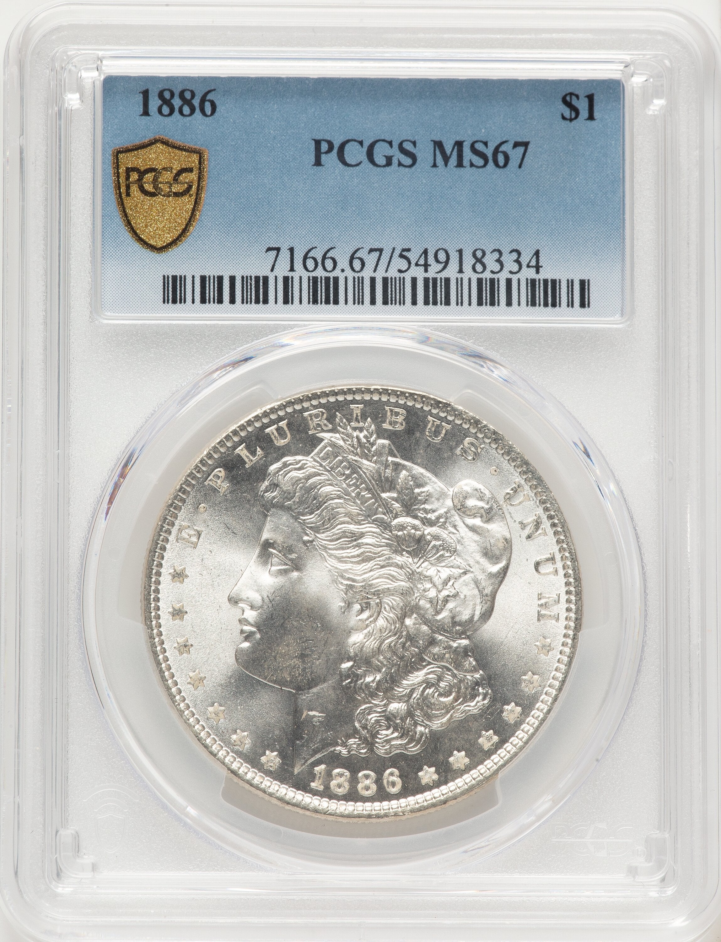 1886 Morgan Dollar PCGS MS67