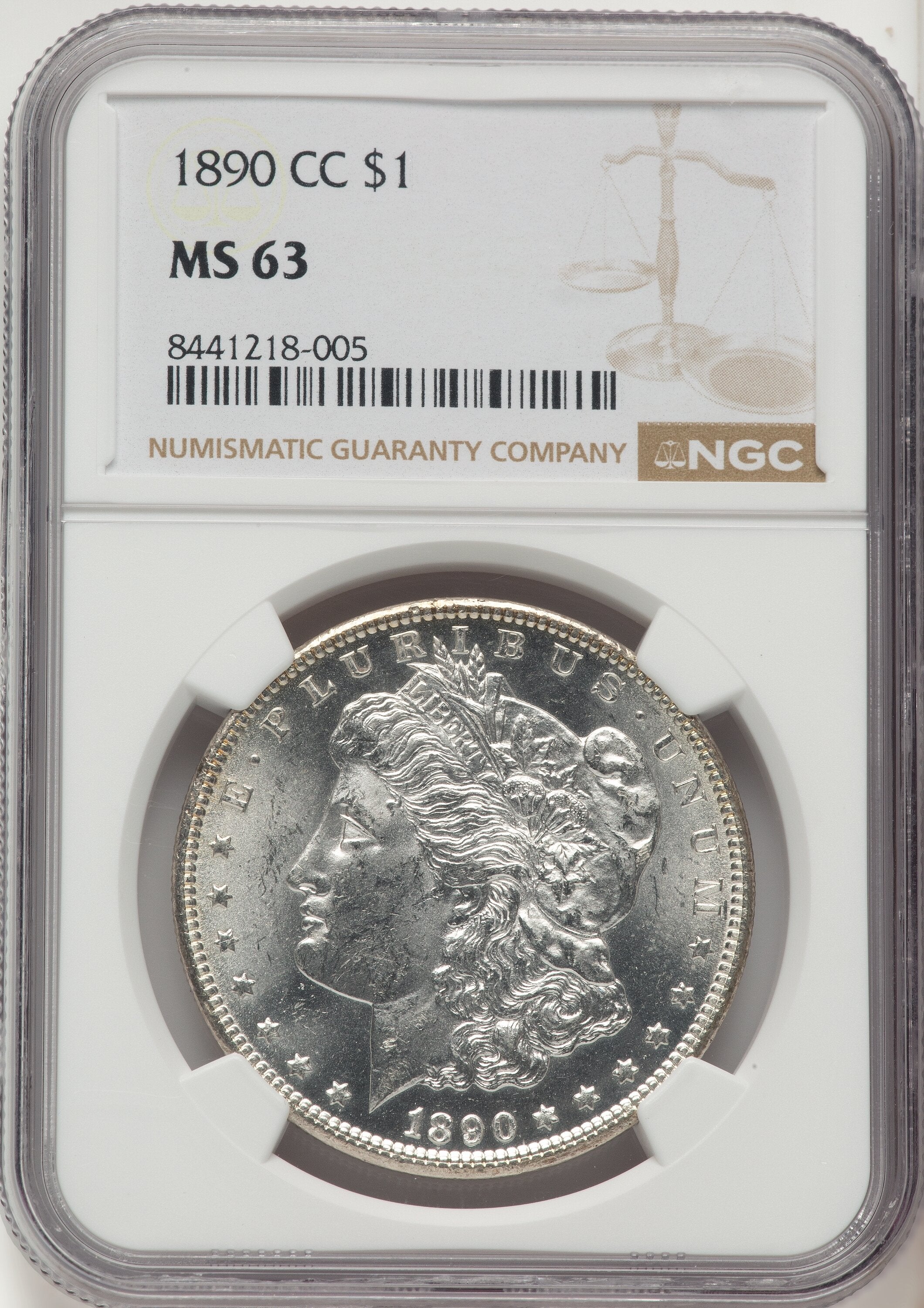 1890-CC Morgan Dollar NGC MS63