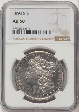 1893-S Morgan Dollar NGC AU50