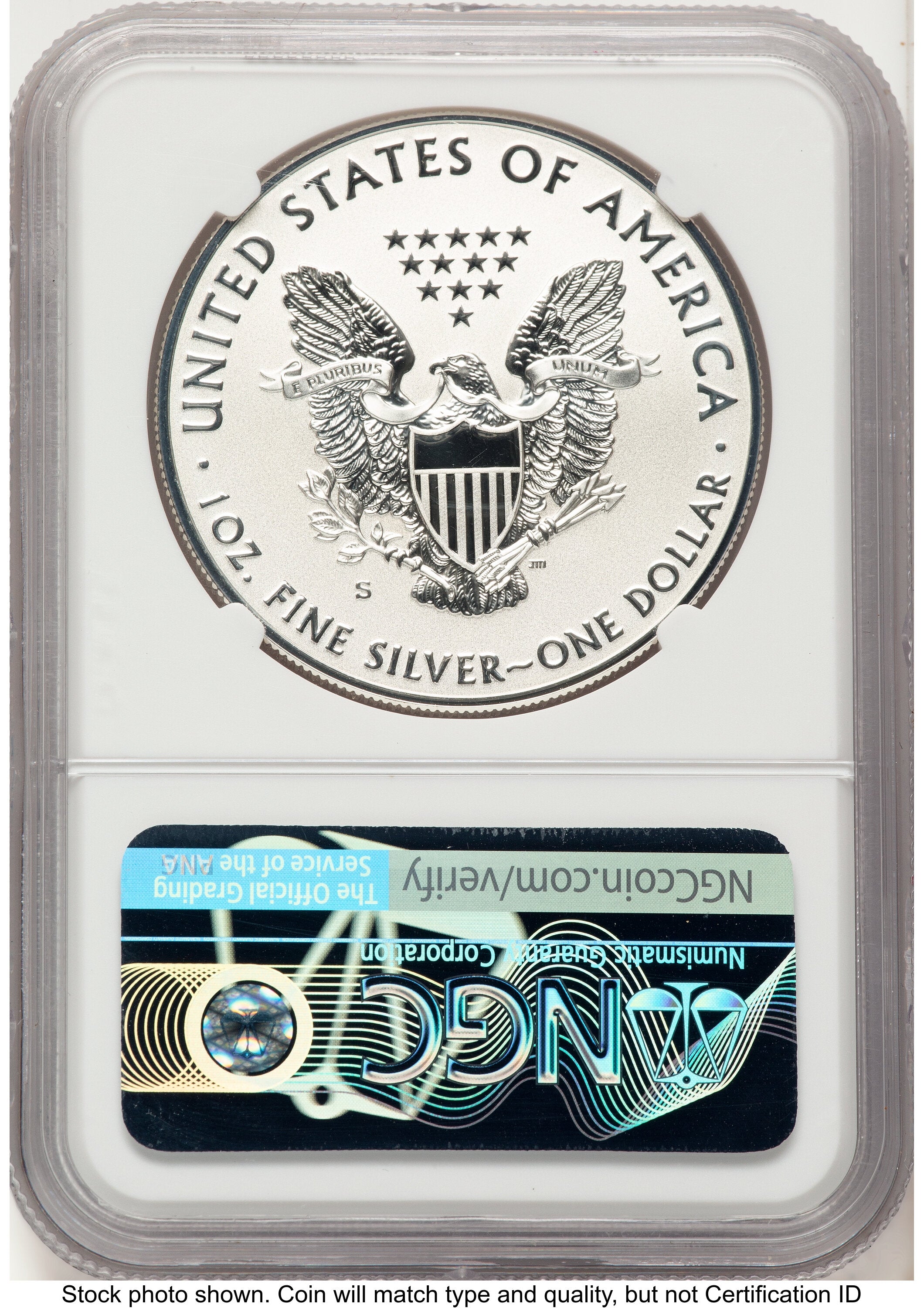 2019-S Enhanced Reverse Proof Silver Eagle 1 oz Baltimore Show Releases Trolley Label NGC PF70