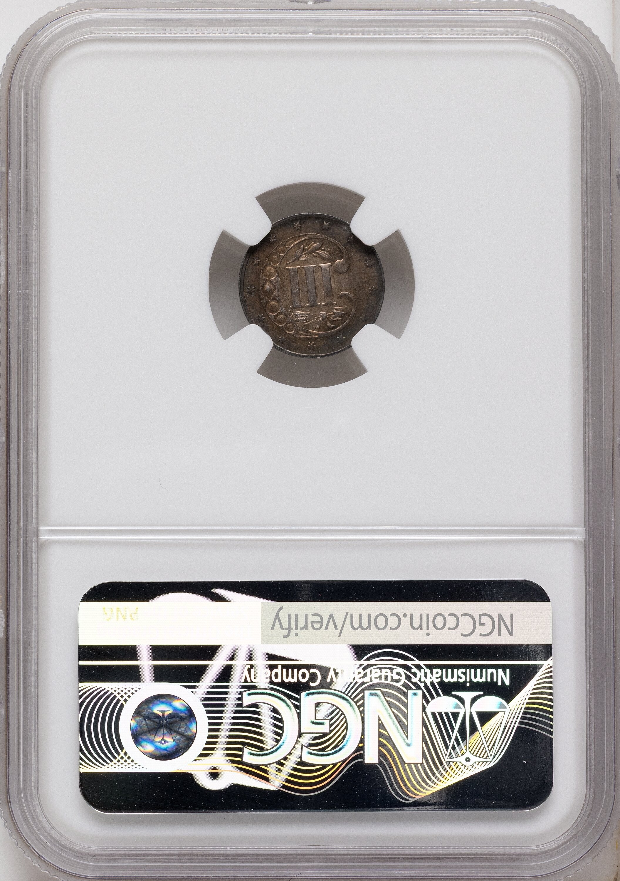 1859 3CS Three Cent Silver NGC MS64