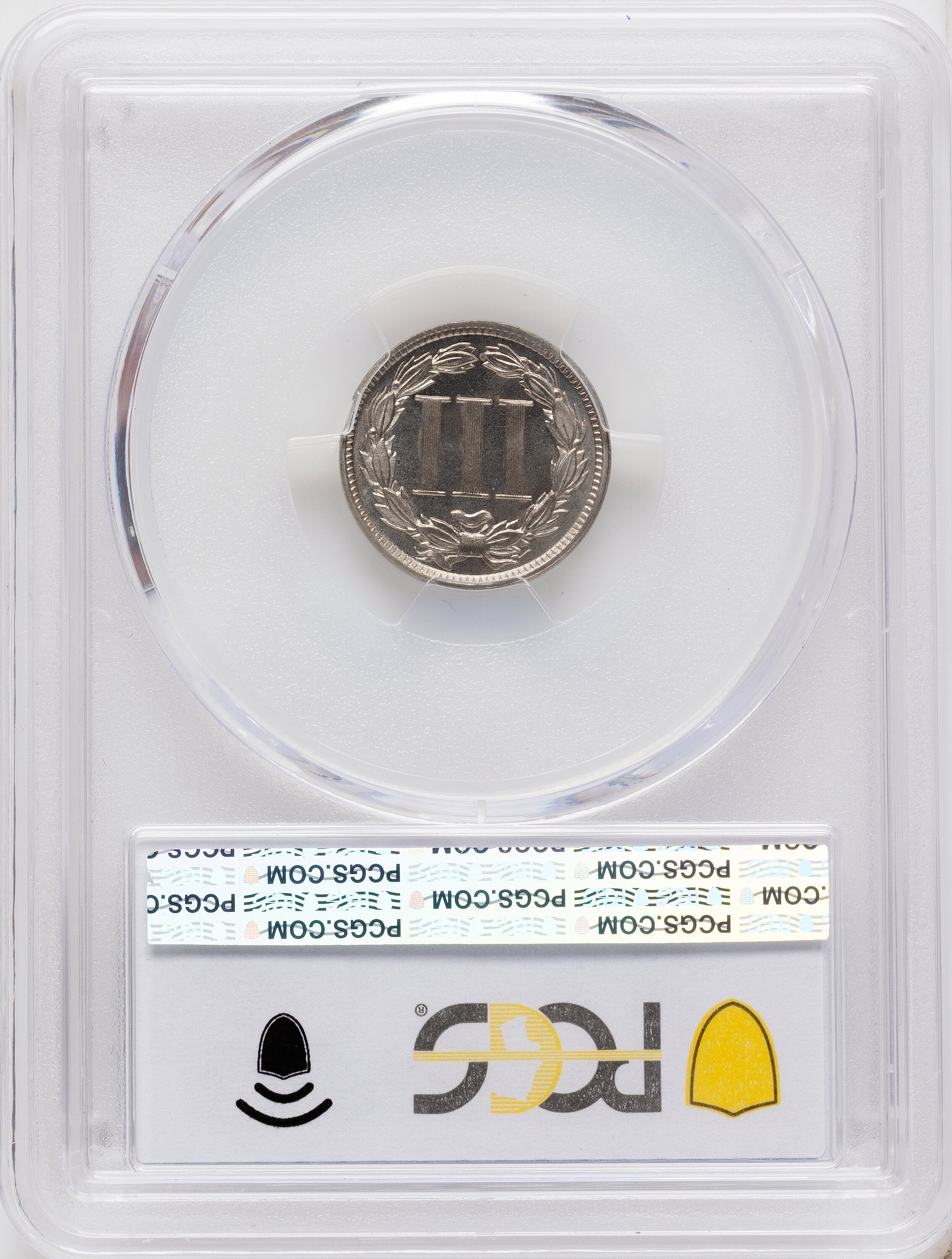 1889 3CN Proof Three Cent Nickel PCGS PR66