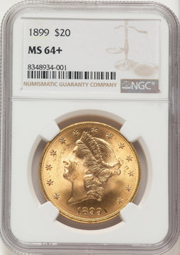 1899 $20 Liberty Double Eagle NGC MS64+