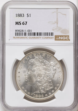 1883 Morgan Dollar NGC MS67