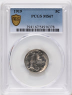 1919 5C Buffalo Nickel PCGS MS67