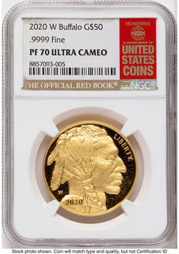 2020-W Proof Gold Buffalo 1 oz Red Book NGC PF70
