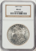 1887-S Morgan Dollar NGC MS63
