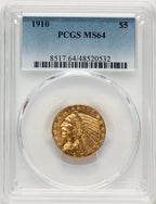 1910 $5 Indian Half Eagle PCGS MS64