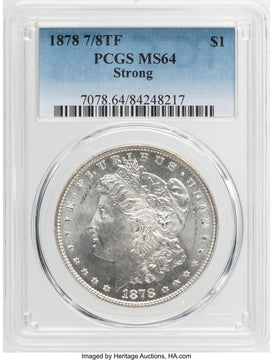1878 7/8TF $1 VAM-38 Morgan Dollar PCGS MS64