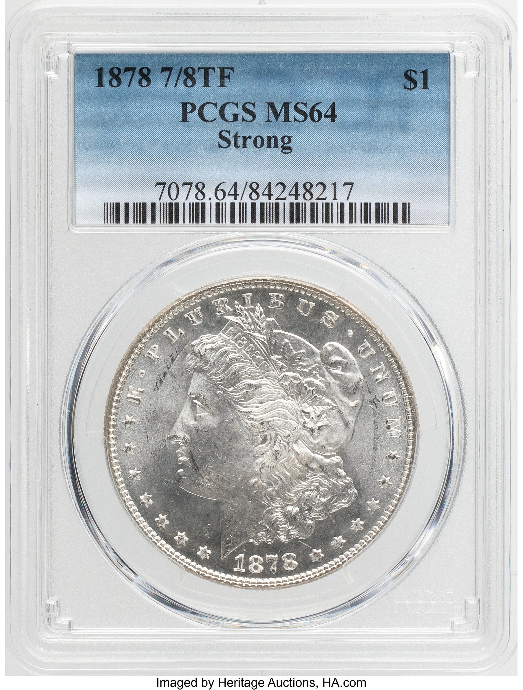1878 7/8TF $1 VAM-38 Morgan Dollar PCGS MS64