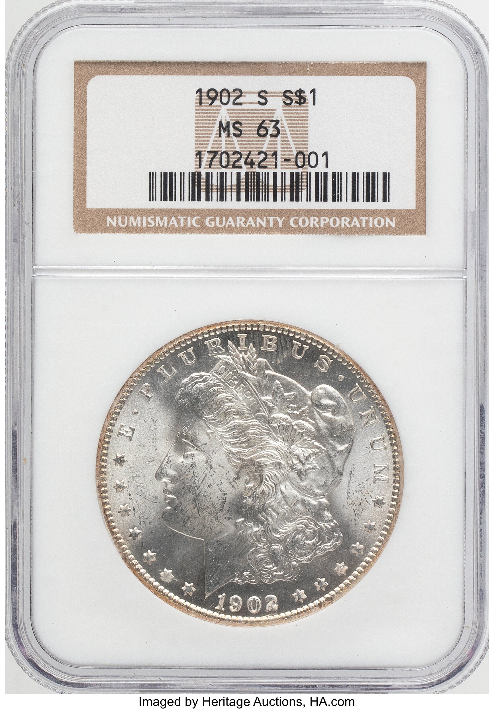 1902-S Morgan Dollar NGC MS63